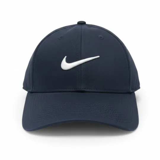 Nike Cap with White Swoosh Logo -Midnight Navy